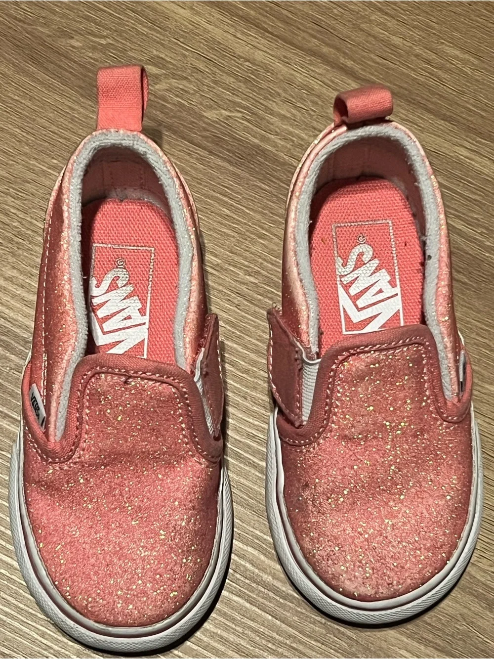 Vans Kids Glitter Slip-On Sneakers - Coral Pink